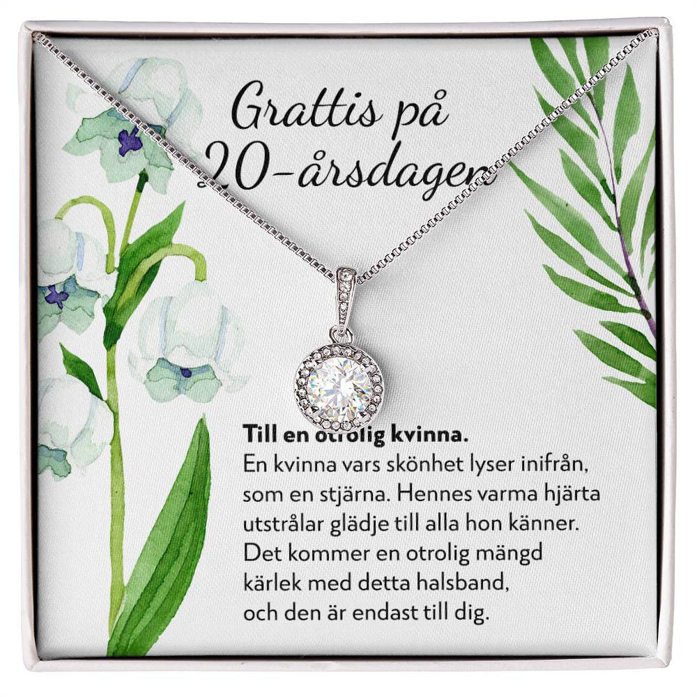 Grattis på 20-årsdagen - 20-årspresent Till Kvinna - Halsband Eternal Hope