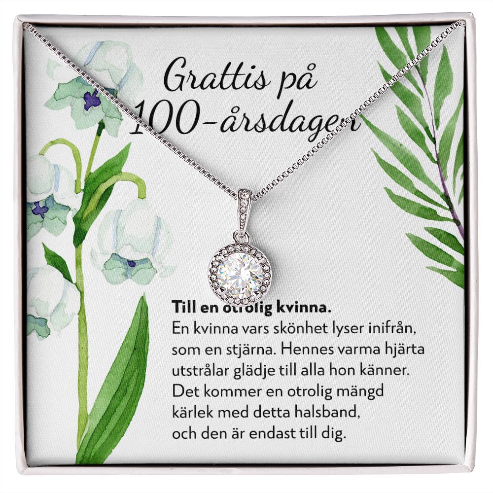 Grattis på 100-årsdagen - 100-årspresent Till Kvinna - Halsband Eternal Hope