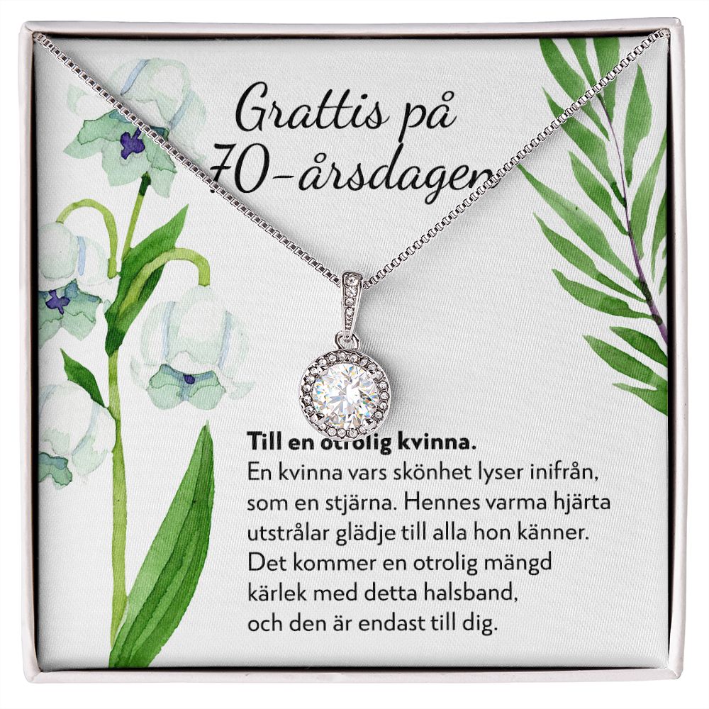 Grattis på 70-årsdagen - 70-årspresent Till Kvinna - Halsband Eternal Hope