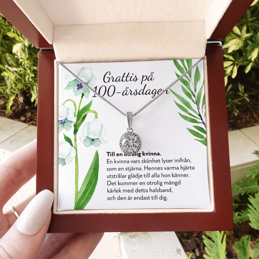 Grattis på 100-årsdagen - 100-årspresent Till Kvinna - Halsband Eternal Hope