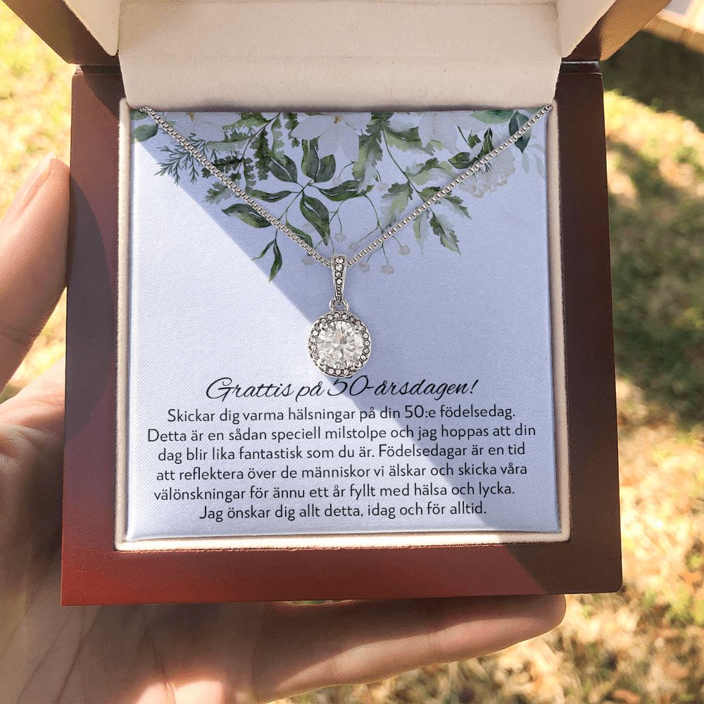 Grattis på 50-årsdagen - 50-årspresent Till Kvinna - Halsband Eternal Hope