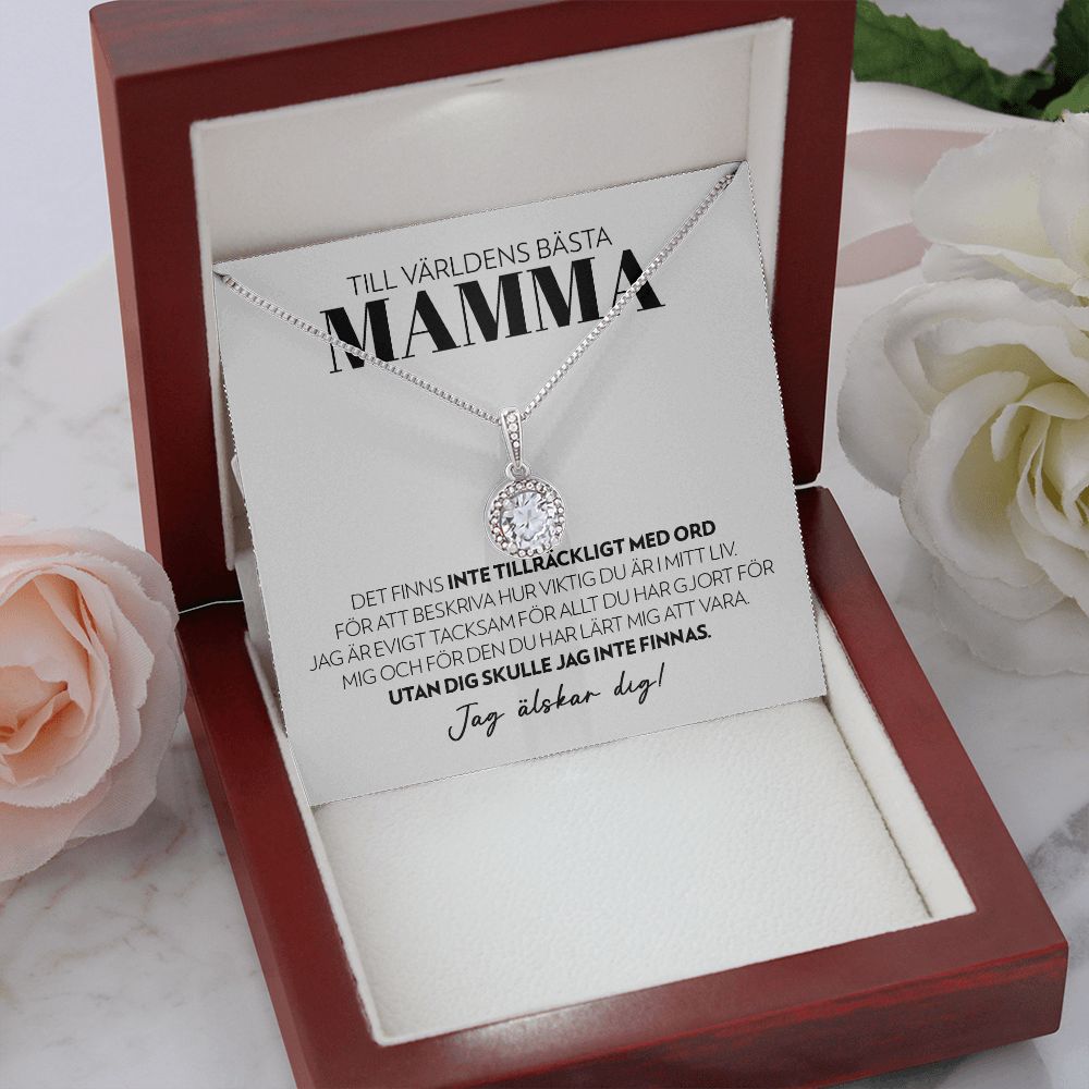Mamma - Inte Tillräckligt Med Ord (Vitt) - Halsband Eternal Hope