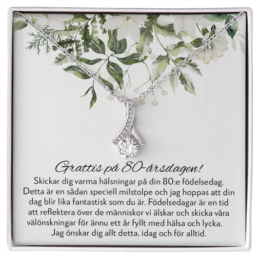 Grattis på 80-årsdagen - 80-årspresent Till Kvinna - Halsband Alluring Beauty