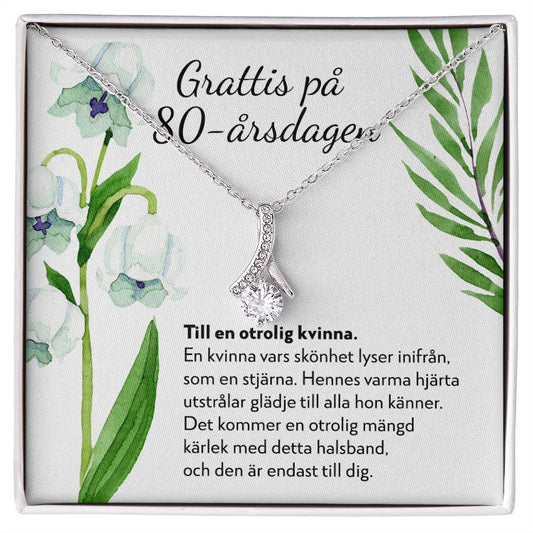 Grattis på 80-årsdagen - 80-årspresent Till Kvinna - Halsband Alluring Beauty