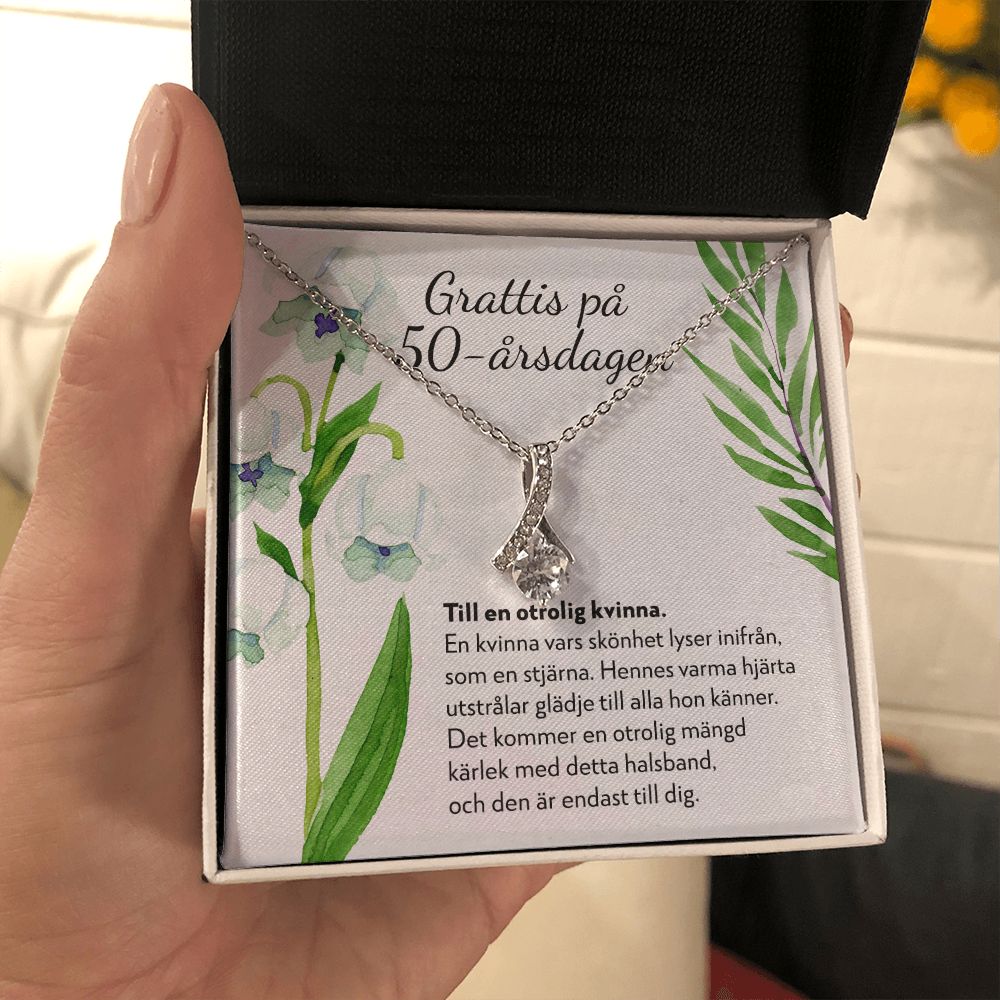 Grattis på 50-årsdagen - 50-årspresent Till Kvinna - Halsband Alluring Beauty