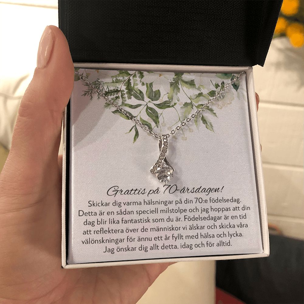 Grattis på 70-årsdagen - 70-årspresent Till Kvinna - Halsband Alluring Beauty