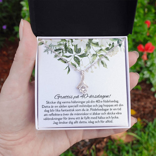 Grattis på 40-årsdagen - 40-årspresent Till Kvinna - Halsband Alluring Beauty