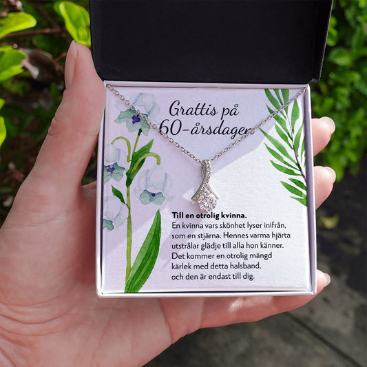 Grattis på 60-årsdagen - 60-årspresent Till Kvinna - Halsband Alluring Beauty