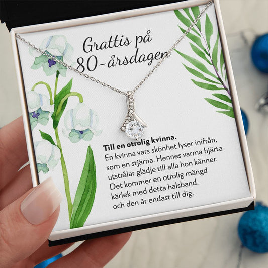Grattis på 80-årsdagen - 80-årspresent Till Kvinna - Halsband Alluring Beauty
