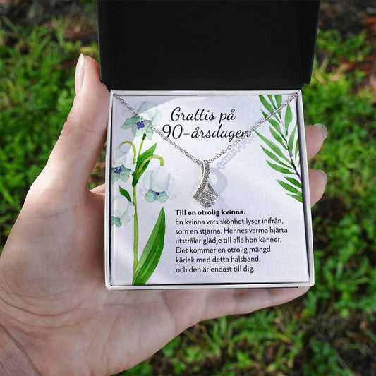 Grattis på 90-årsdagen - 90-årspresent Till Kvinna - Halsband Alluring Beauty
