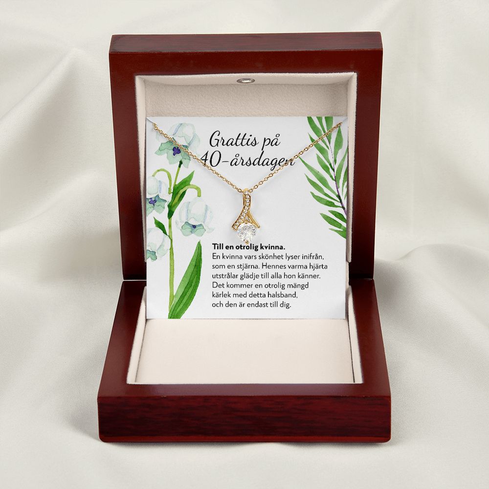 Grattis på 40-årsdagen - 40-årspresent Till Kvinna - Halsband Alluring Beauty