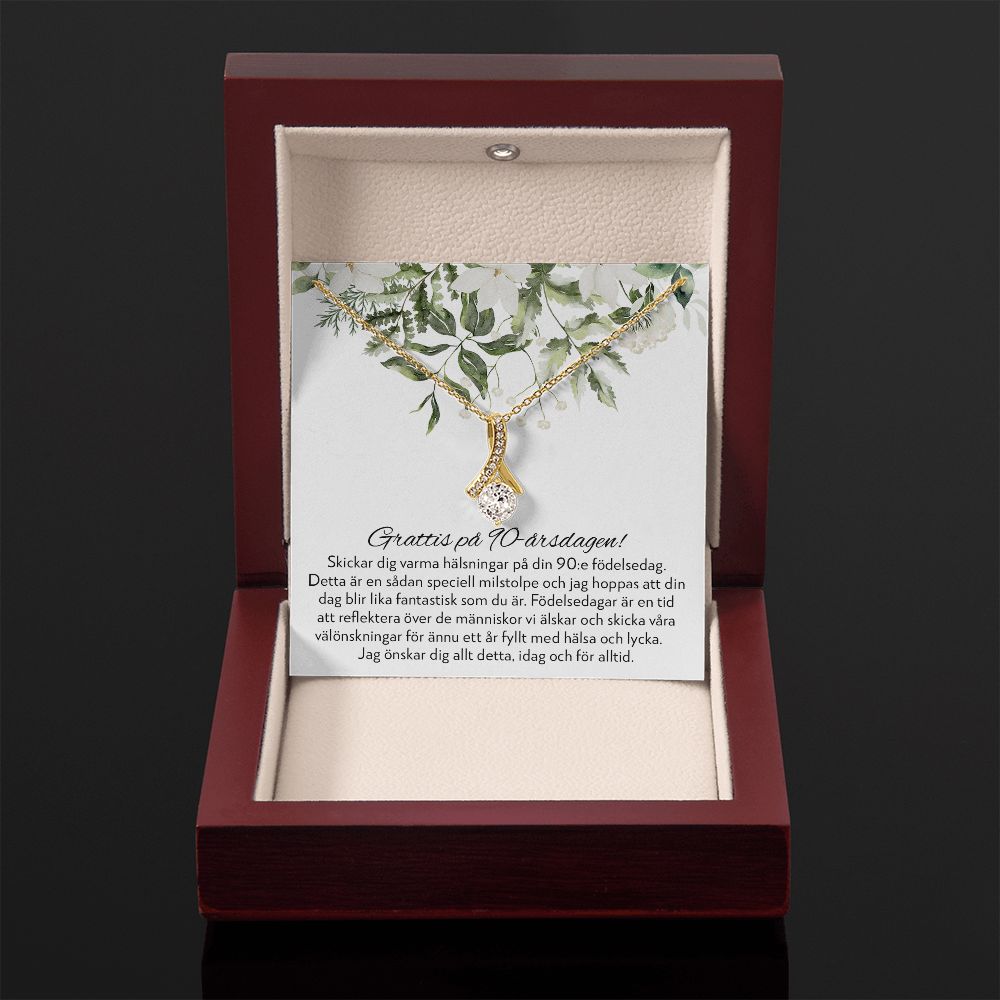 Grattis på 90-årsdagen - 90-årspresent Till Kvinna - Halsband Alluring Beauty