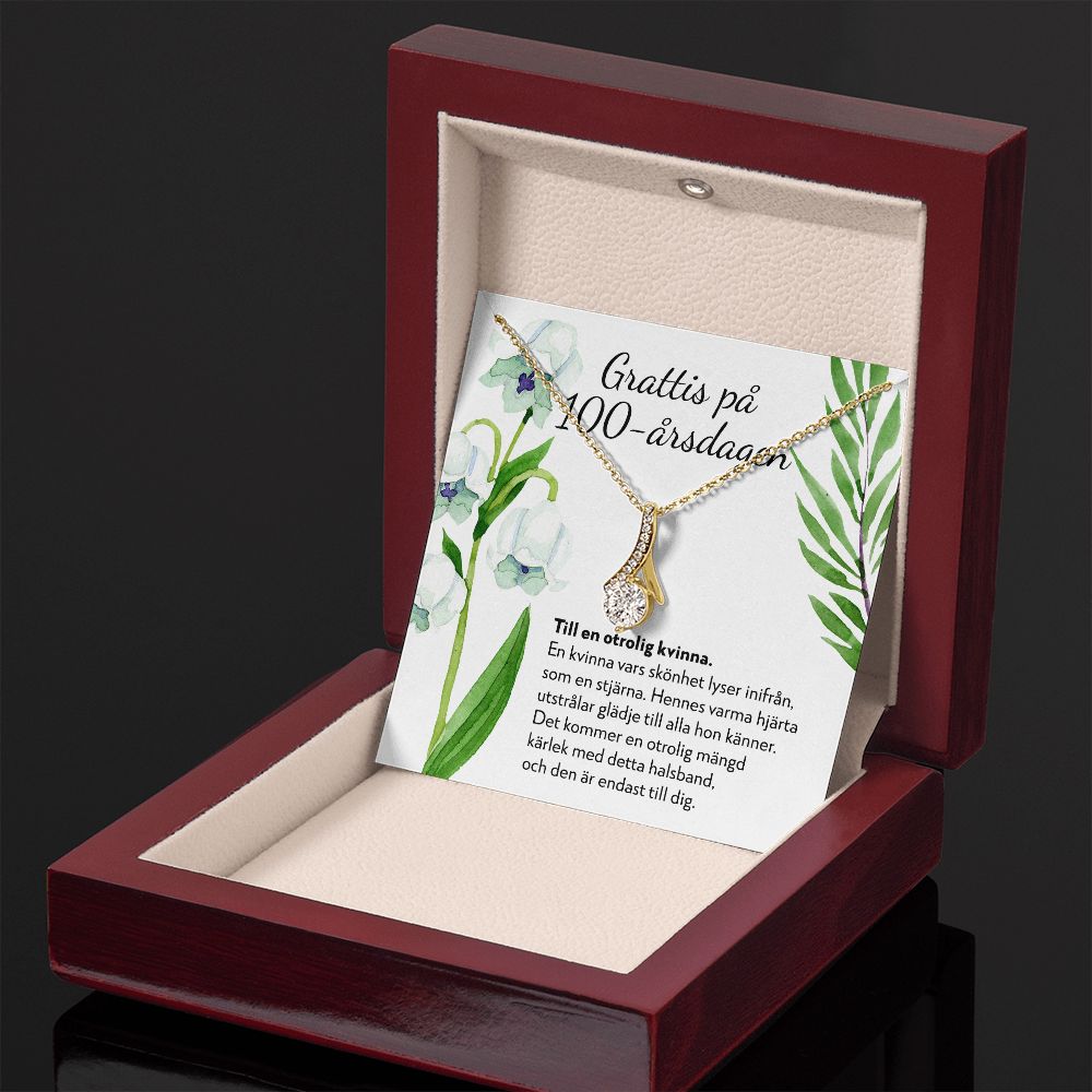 Grattis på 100-årsdagen - 100-årspresent Till Kvinna - Halsband Alluring Beauty