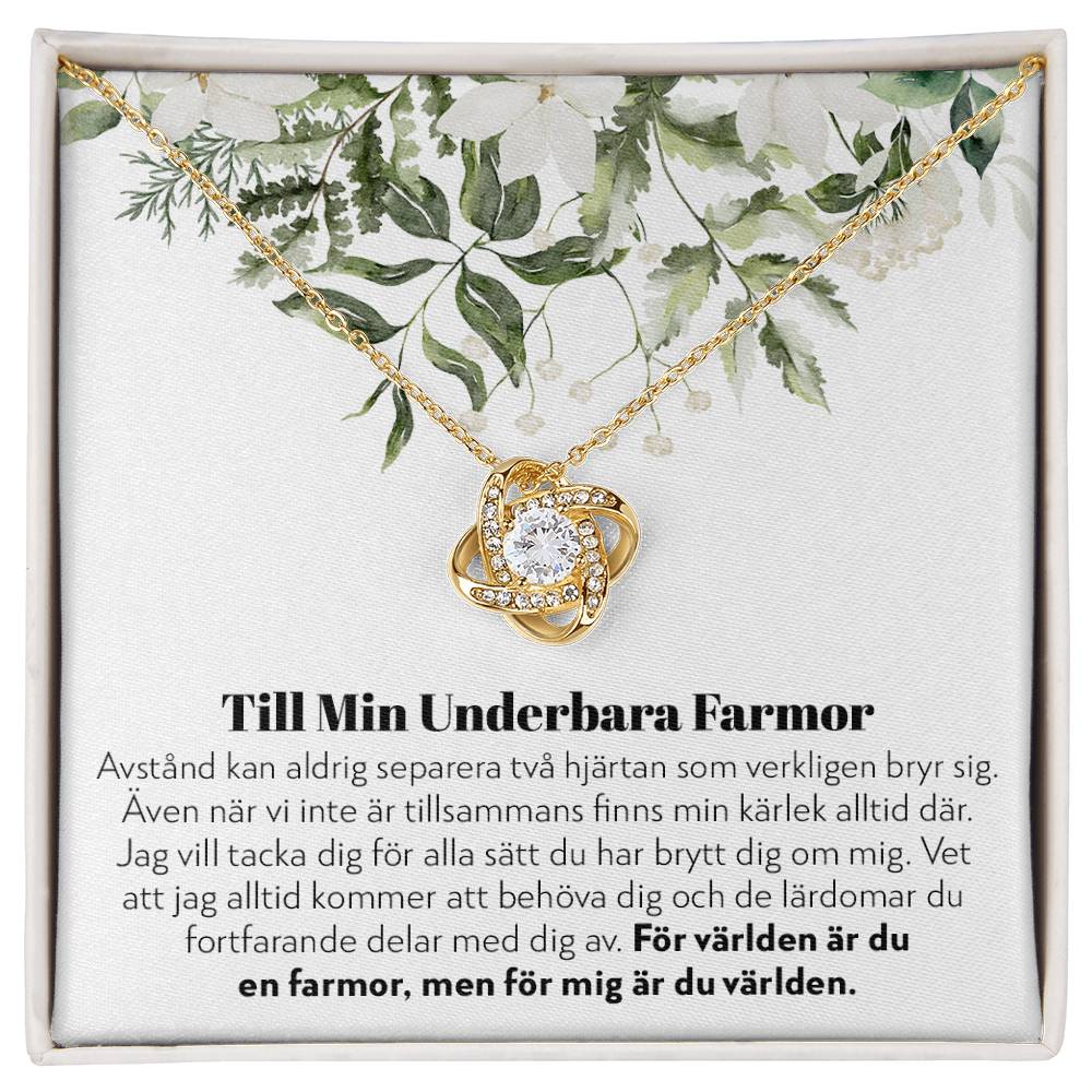 Till Min Underbara Farmor - Aldrig Separerade - Halsband Kärleksknop