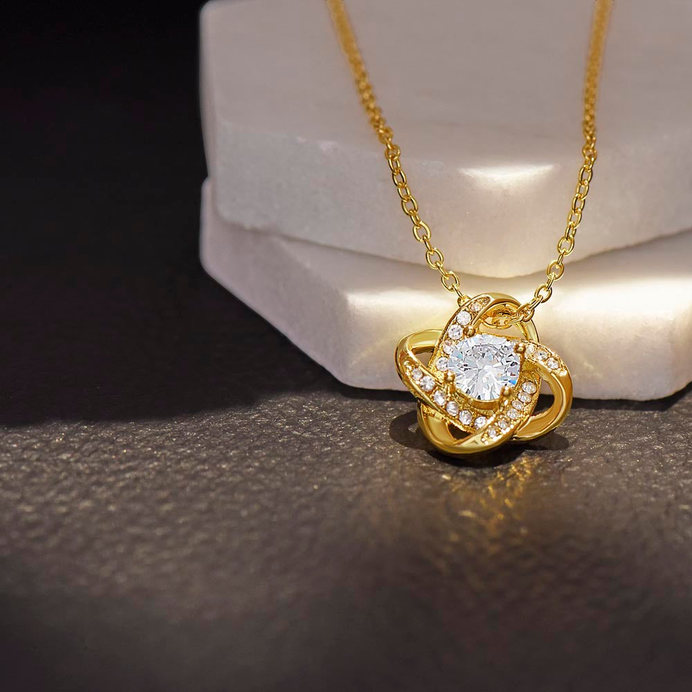 Till Min Syster - Stolt - Halsband Kärleksknop
