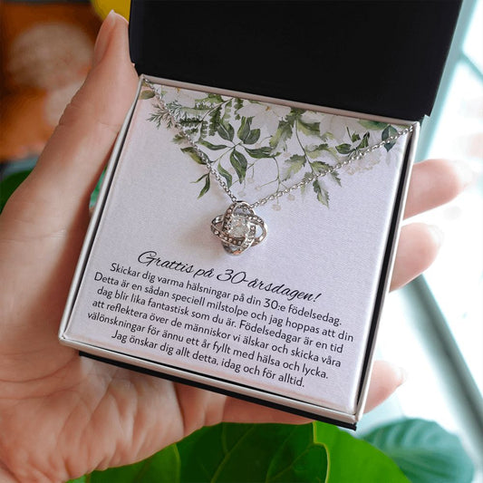 Grattis på 30-årsdagen - 30-årspresent Till Kvinna - Halsband Kärleksknop