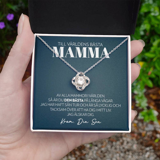 Mamma - Den Bästa (Från Son) - Halsband Kärleksknop