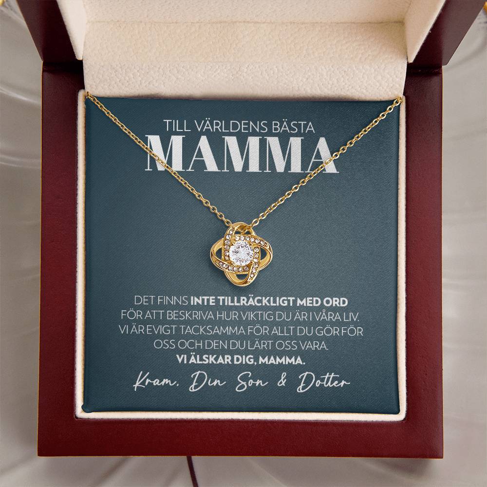 Mamma - Inte Tillräckligt Med Ord (Från Son & Dotter) - Halsband Kärleksknop