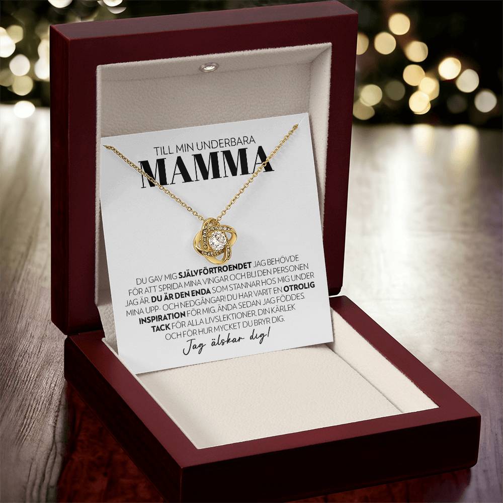 Till Min Underbara Mamma - Den Enda - Halsband Kärleksknop