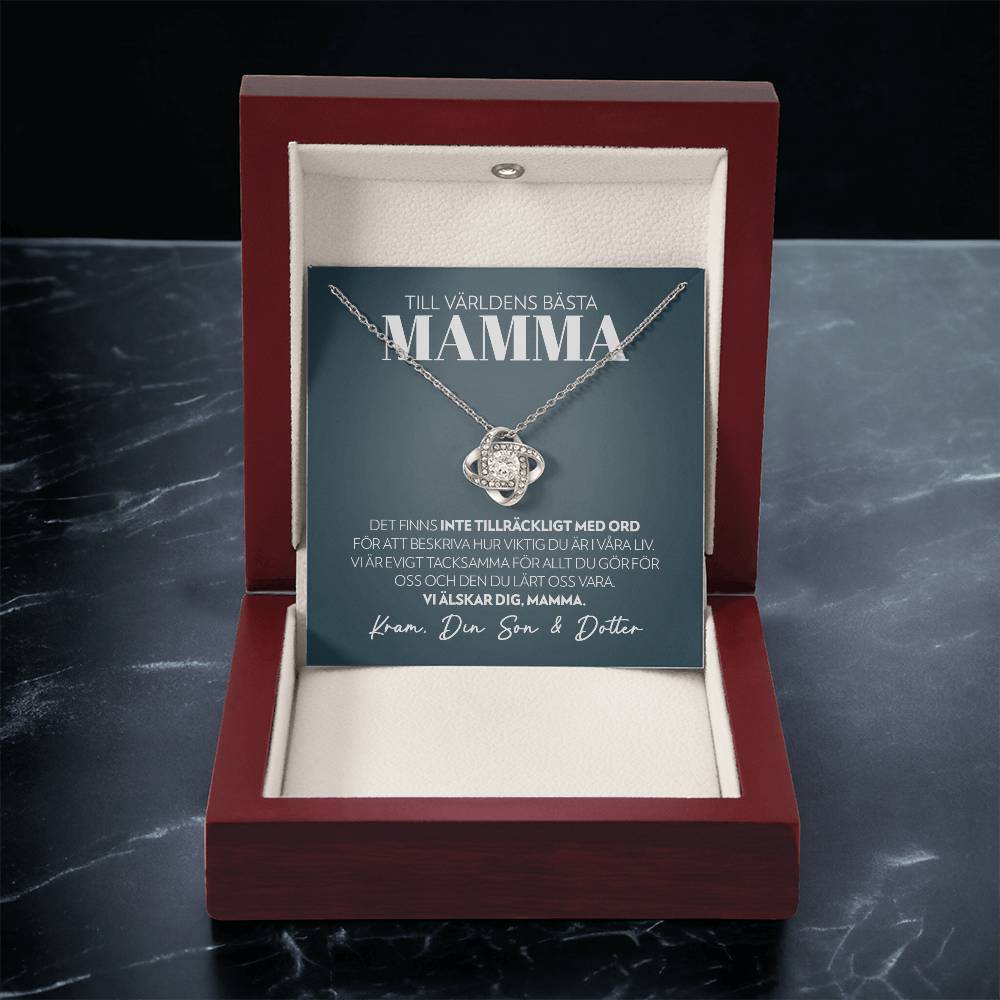 Mamma - Inte Tillräckligt Med Ord (Från Son & Dotter) - Halsband Kärleksknop