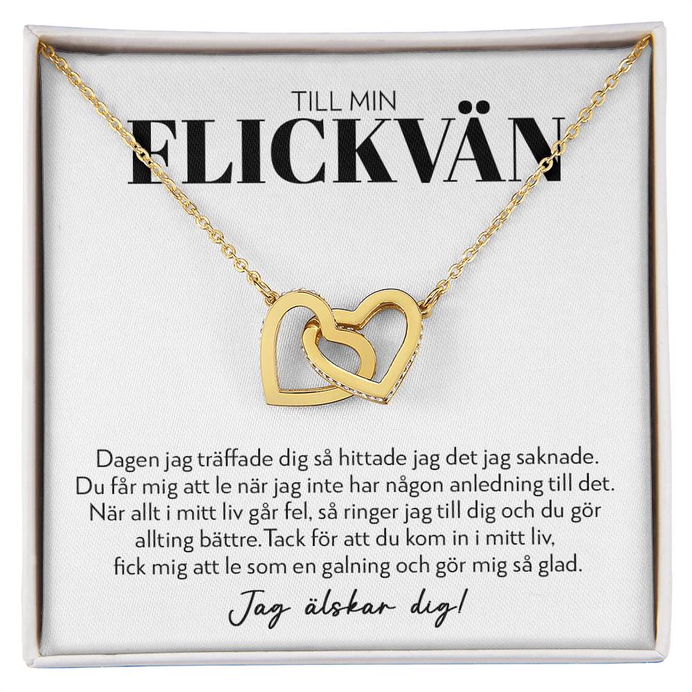 Till Min Flickvän - Gör Mig Så Glad - Halsband Två Hjärtan