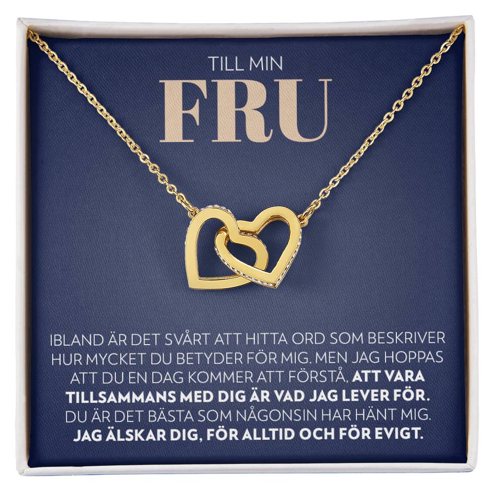 Till Min Fru - Vad Jag Lever För - Halsband Två Hjärtan