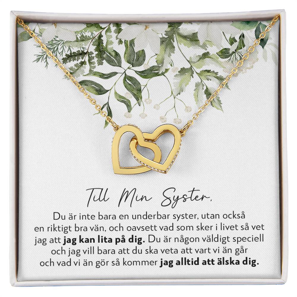 Till Min Syster - Oavsett Vad - Halsband Två Hjärtan