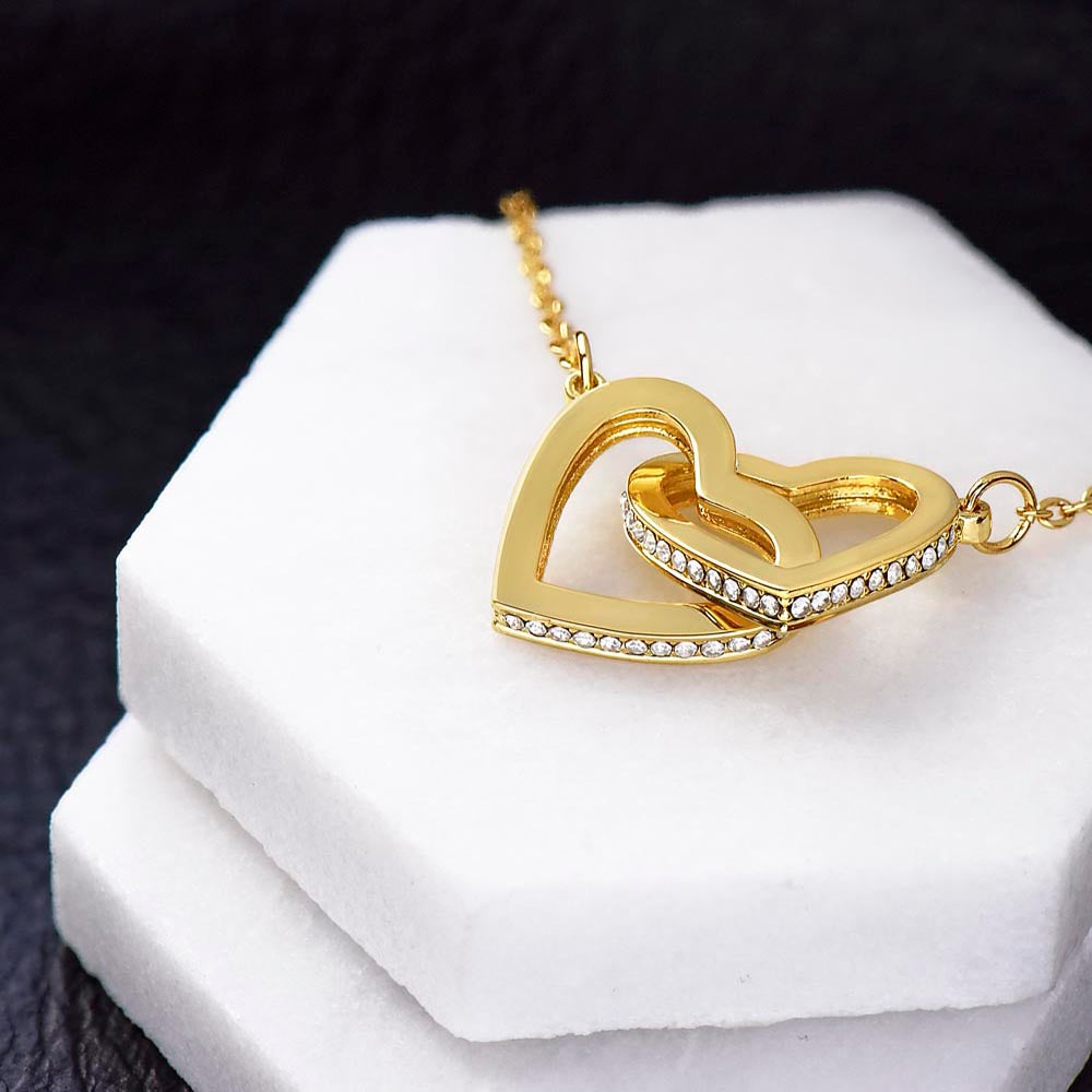 Till Min Underbara Dotter - Modigare (från Mamma och Pappa) - Halsband Två Hjärtan