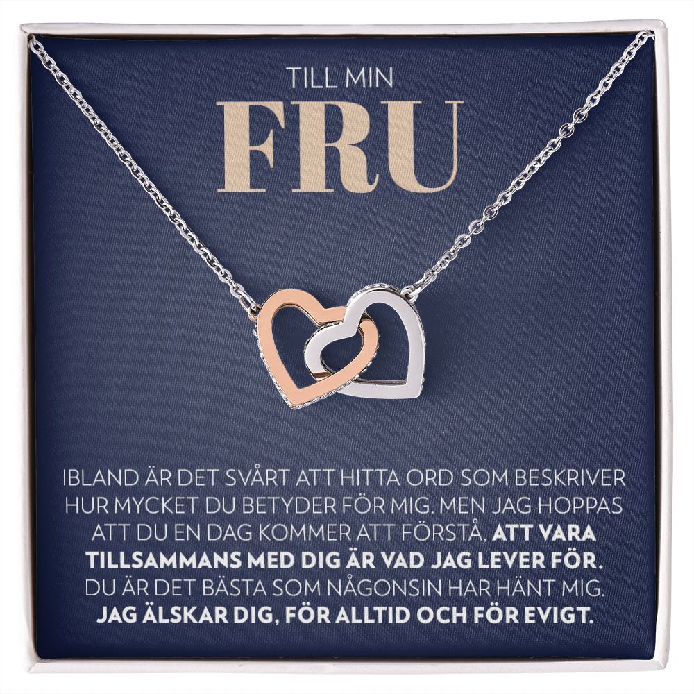 Till Min Fru - Vad Jag Lever För - Halsband Två Hjärtan
