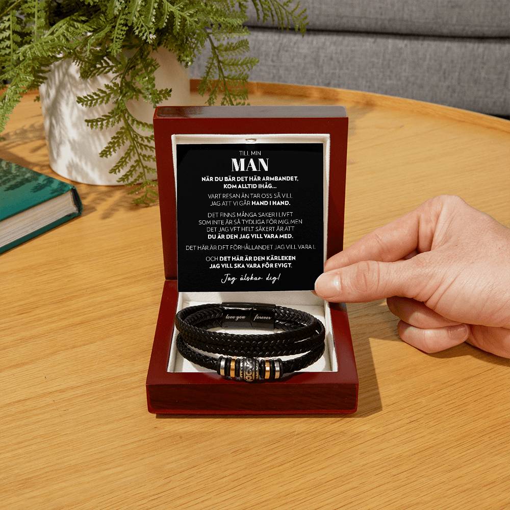 Till Min Man - Hand i Hand - Herrarmband