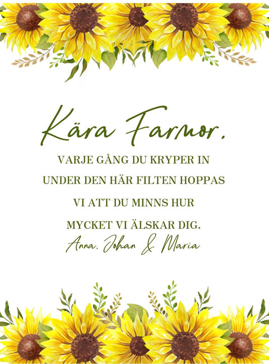 Varje Gång - Personlig Filt (Kära Farmor/Mormor)