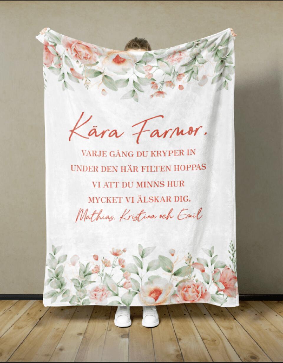 Varje Gång - Personlig Filt (Kära Farmor/Mormor)