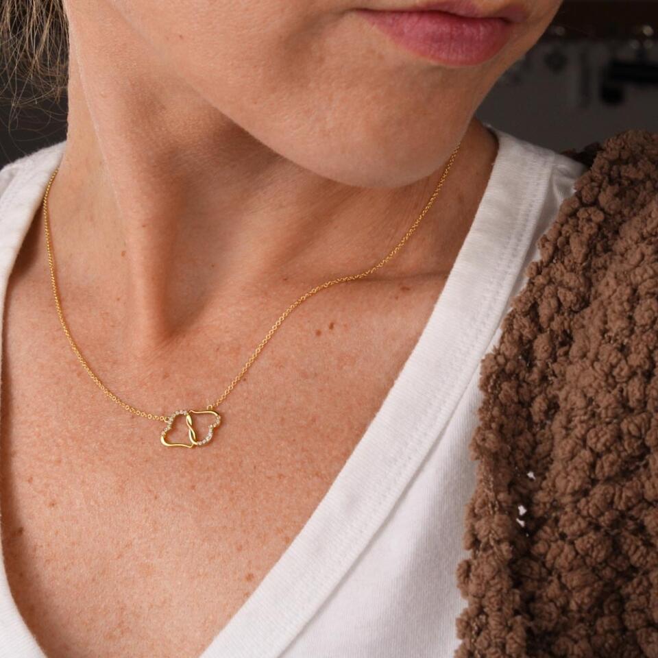 Älskling - Dagen Vi Möttes - Personligt Guld och Diamant-halsband