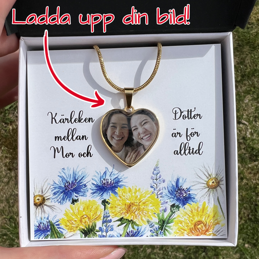 Kärleken Mellan Mor och Dotter är För Alltid - Personligt Halsband Hjärta