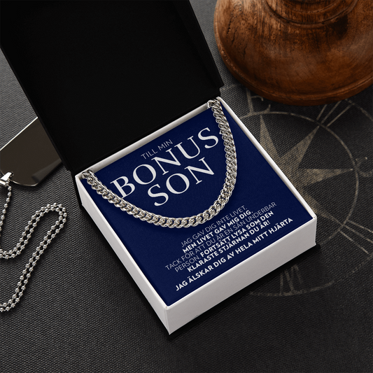 Till Min Bonusson - Livet Gav Mig Dig - Halsband Pansarkedja