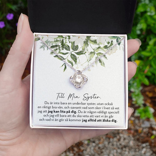 Till Min Syster - Oavsett Vad - Halsband Kärleksknop