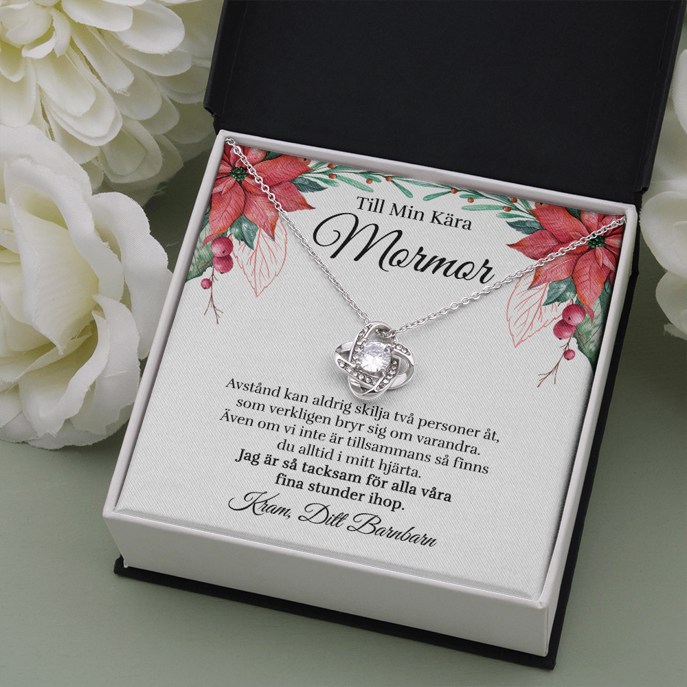 Till Min Kära Mormor - Avstånd - Halsband Kärleksknop