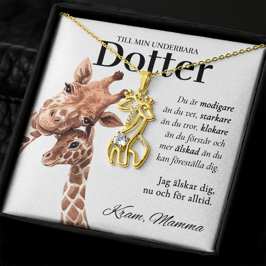 Till min underbara dotter - Modigare (Giraffer) - Halsband