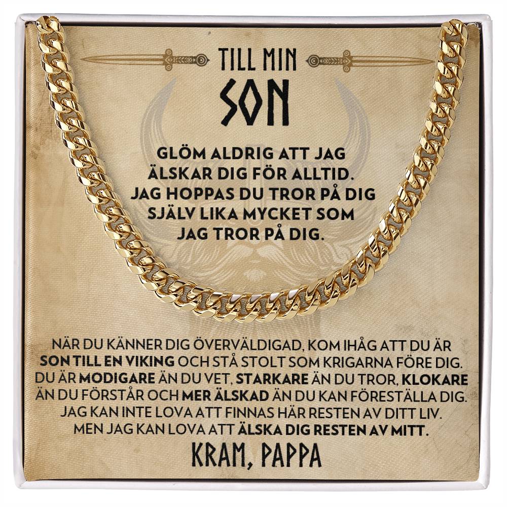 Till Min Son (från Pappa) - Son Till En Viking - Halsband Pansarkedja