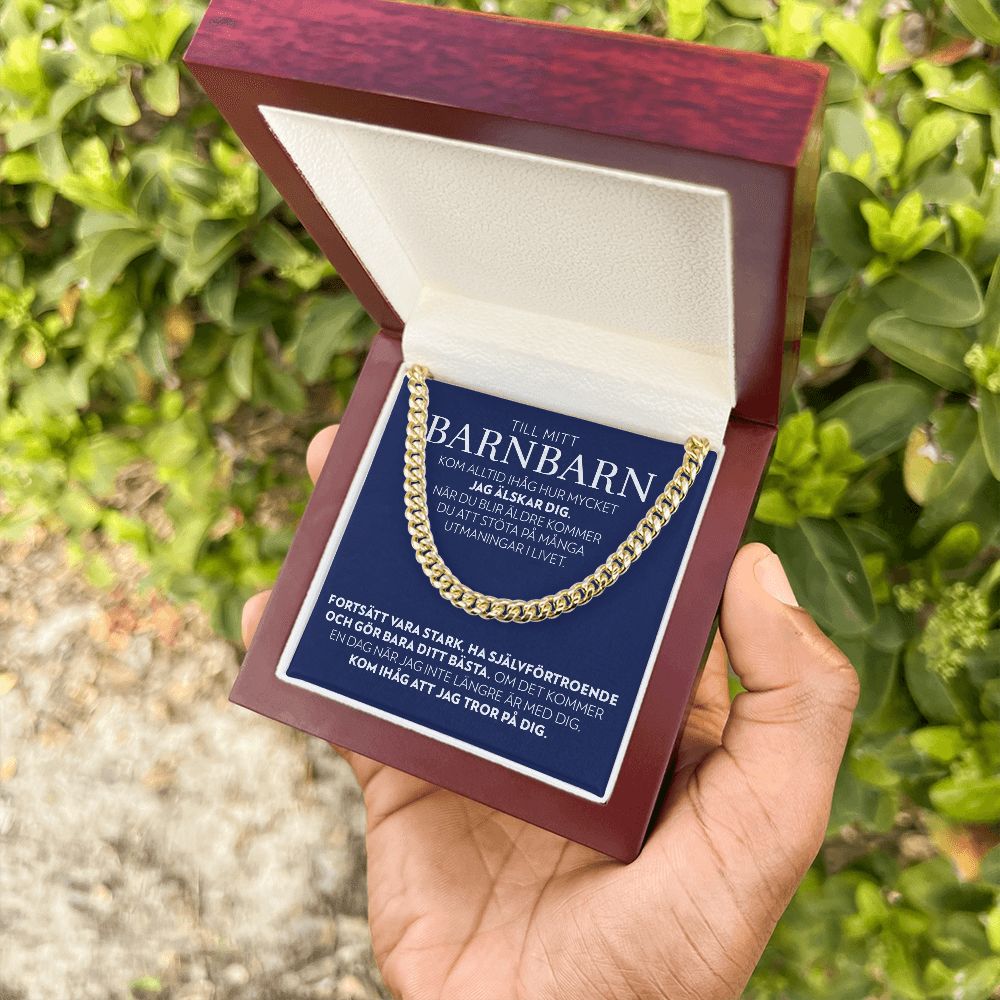 Till Mitt Barnbarn - Fortsätt Vara Stark - Halsband Pansarkedja