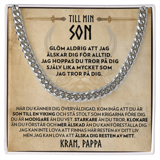 Till Min Son (från Pappa) - Son Till En Viking - Halsband Pansarkedja