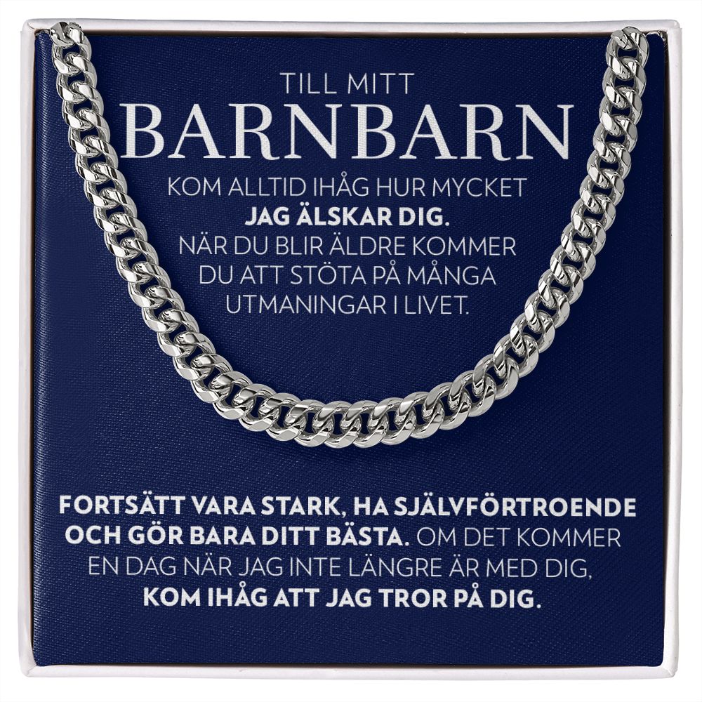 Till Mitt Barnbarn - Fortsätt Vara Stark - Halsband Pansarkedja
