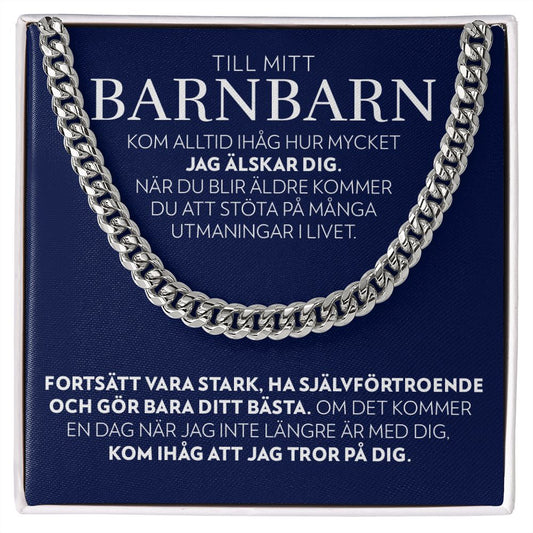 Till Mitt Barnbarn - Fortsätt Vara Stark - Halsband Pansarkedja