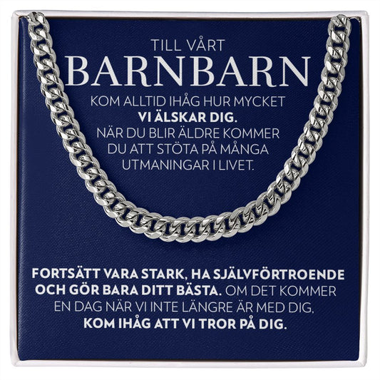 Till Vart Barnbarn - Fortsätt Vara Stark - Halsband Pansarkedja