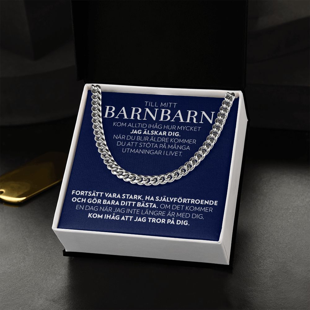 Till Mitt Barnbarn - Fortsätt Vara Stark - Halsband Pansarkedja