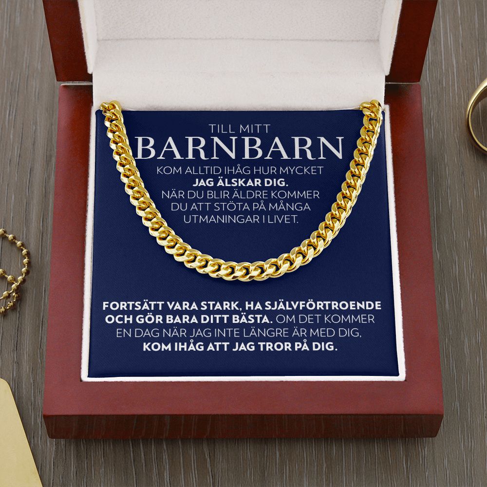 Till Mitt Barnbarn - Fortsätt Vara Stark - Halsband Pansarkedja