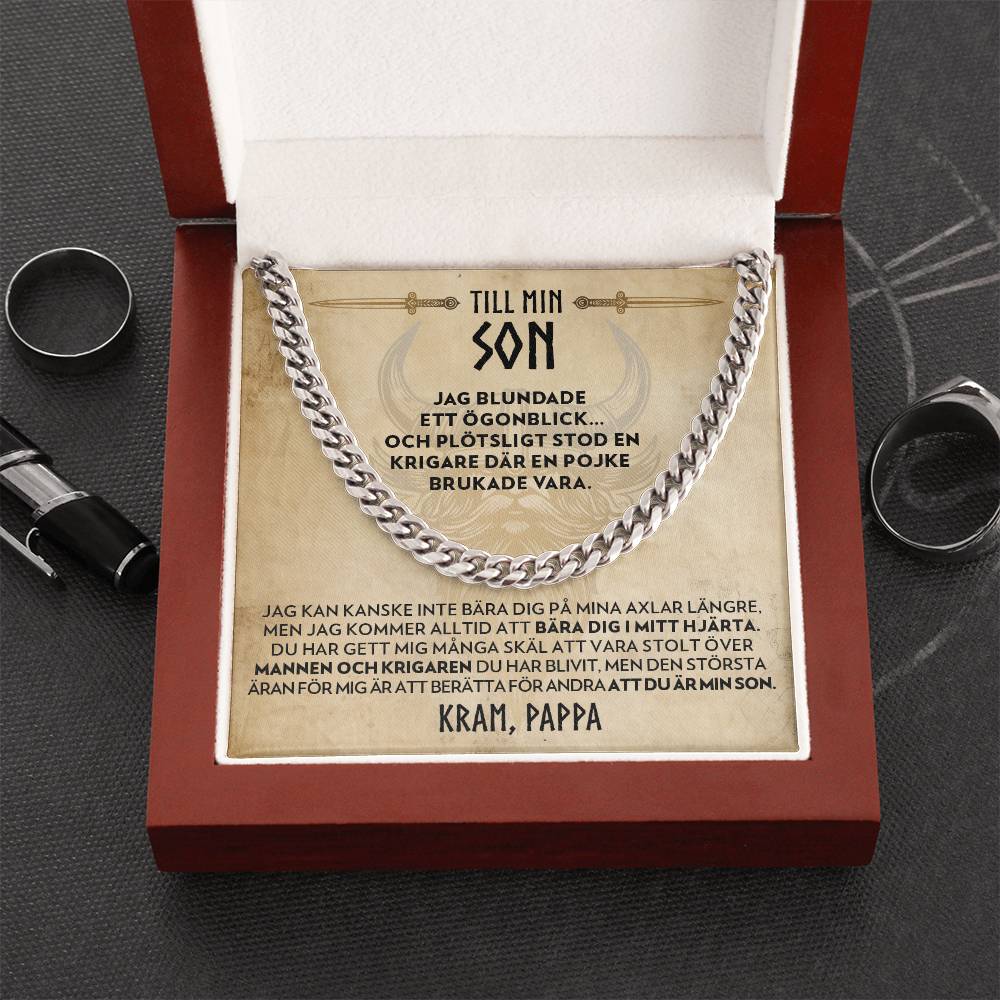 Till Min Son (från Pappa) - Där En Pojke Brukade Vara - Halsband Pansarkedja