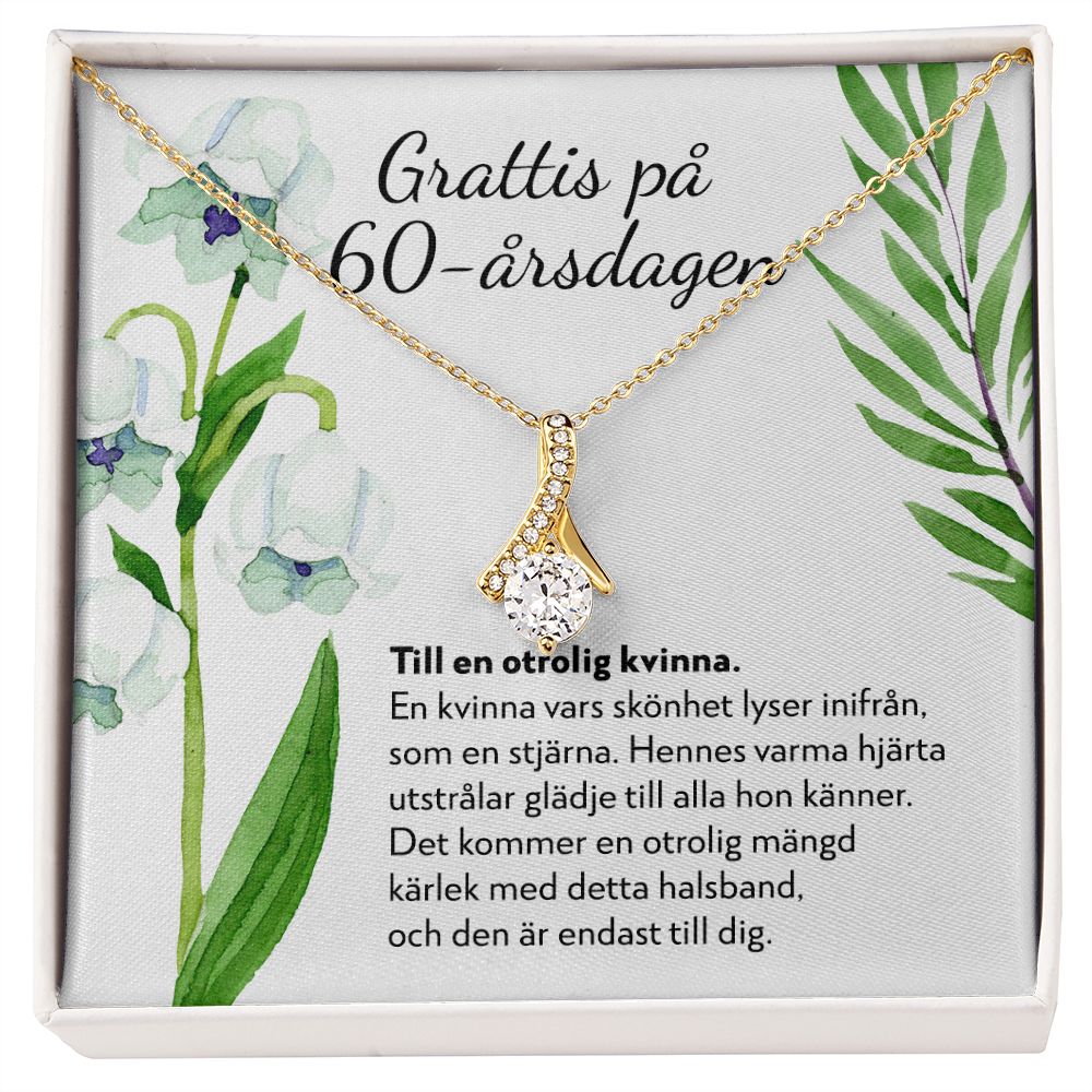 Grattis på 60-årsdagen - 60-årspresent Till Kvinna - Halsband Alluring Beauty