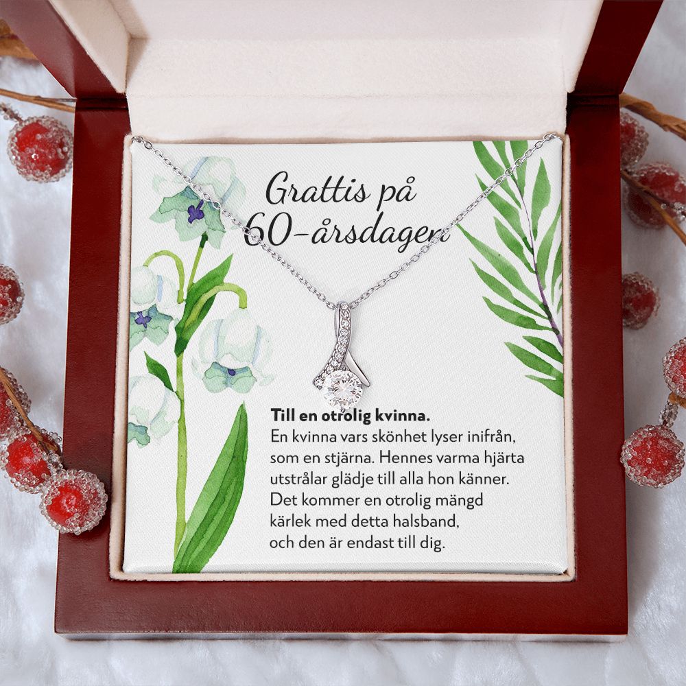 Grattis på 60-årsdagen - 60-årspresent Till Kvinna - Halsband Alluring Beauty