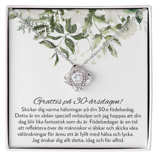 Grattis på 30-årsdagen - 30-årspresent Till Kvinna - Halsband Kärleksknop
